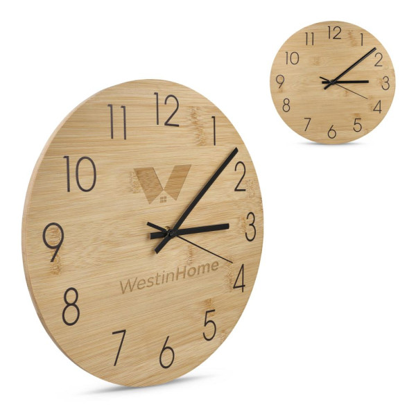 Wanduhr Bambus