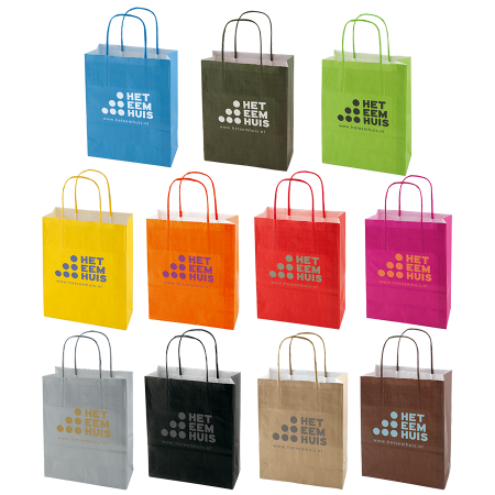 Papiertasche farbig, 180x70x220 mm