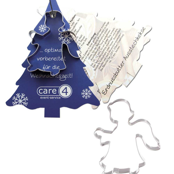 Backförmchen mit Rezeptblock Tannenbaum