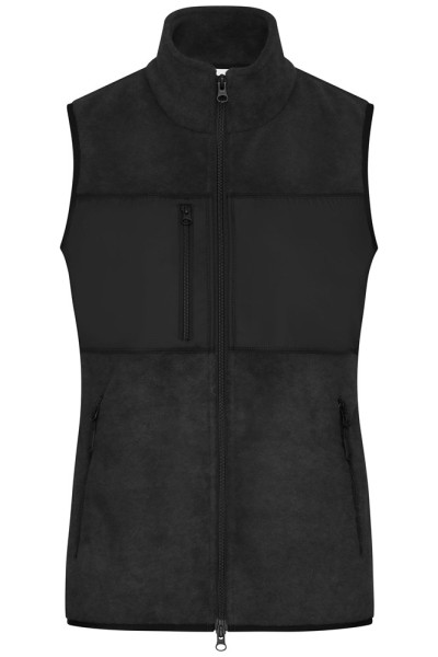 black fleece vest for women